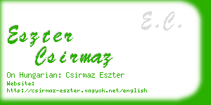 eszter csirmaz business card